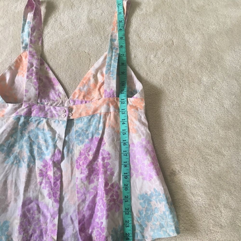 French Connection Linen Floral Open Back Tank - Picture 5 of 8